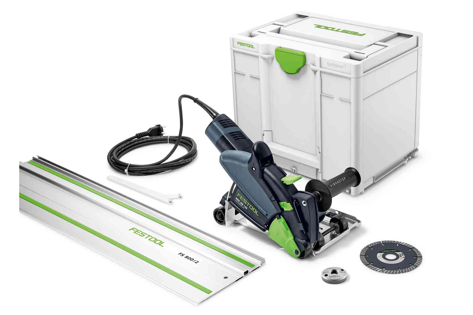 Festool Diamant Trennsystem DSC-AG 125-Plus-FS mit Führungsschiene FS 1400/2-KP